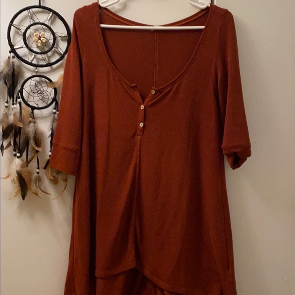 Ecote burnt orange tunic top